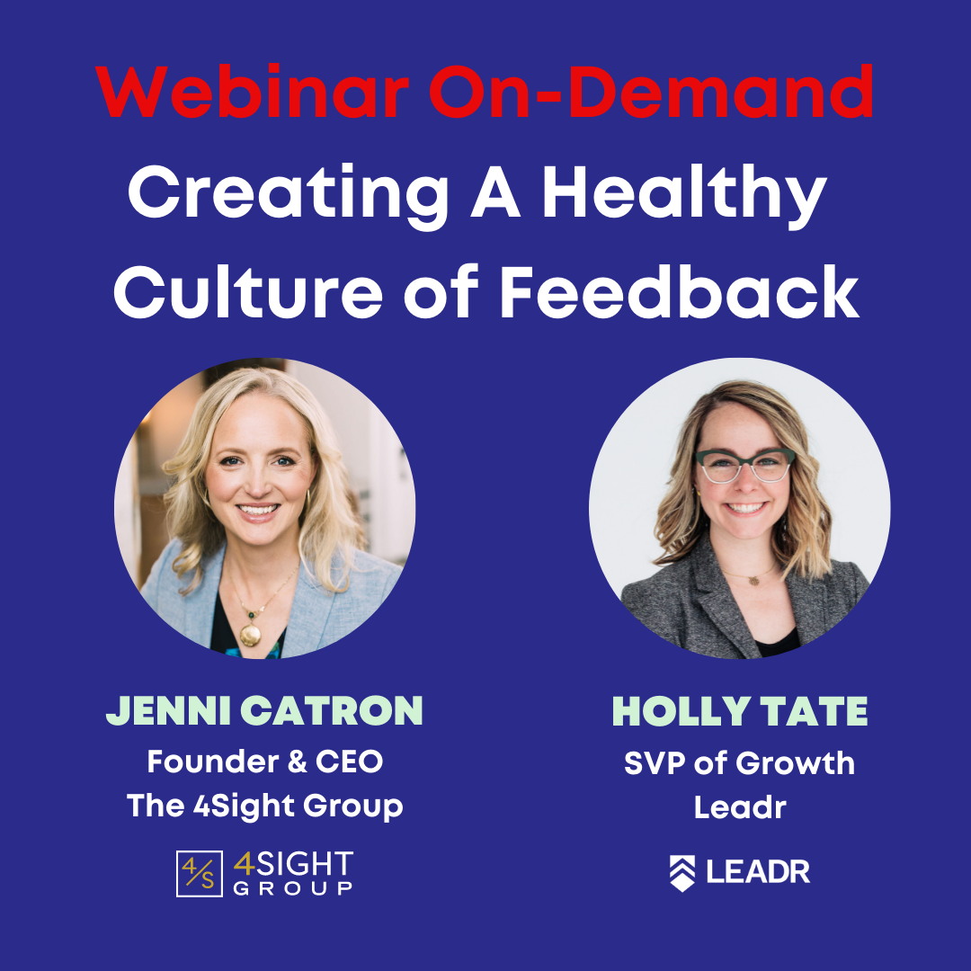 Creating a healthy culture of feedback webinar - on-demand