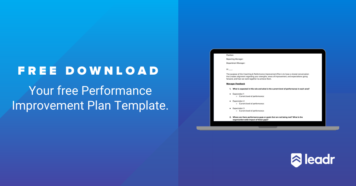 Performance Improvement Plan Template