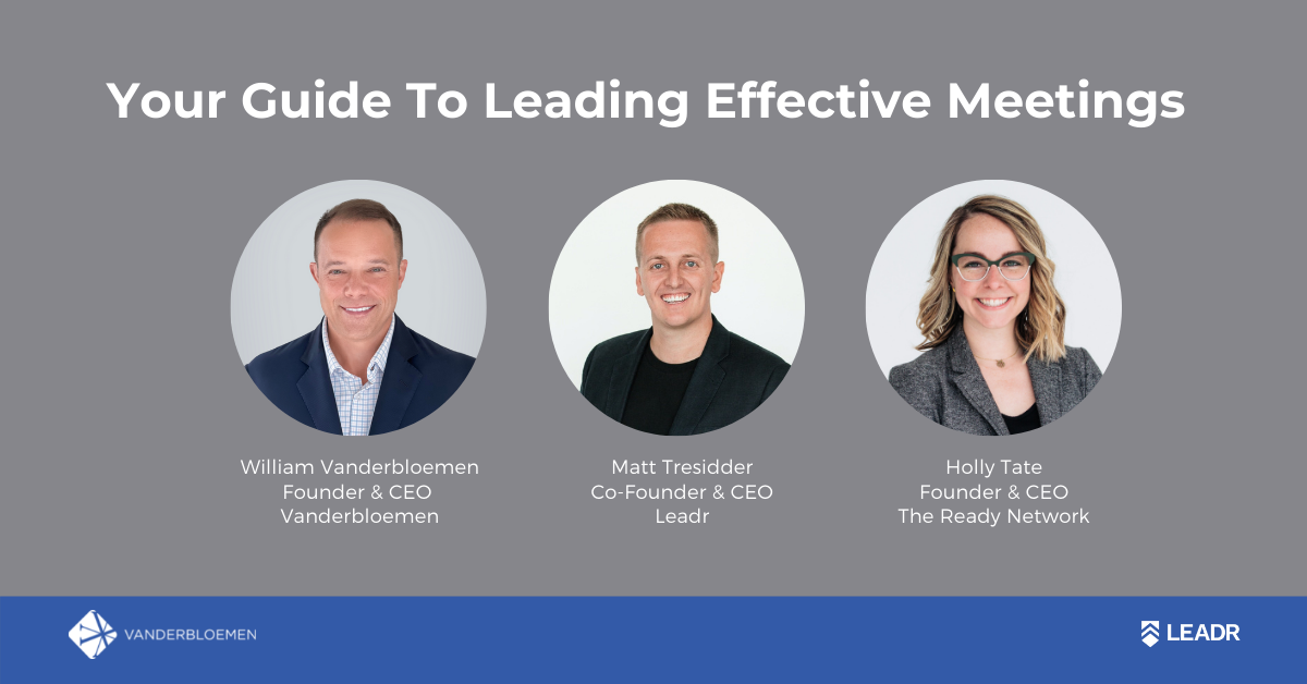 Your guide to leading effective meetings webinar - on-demand